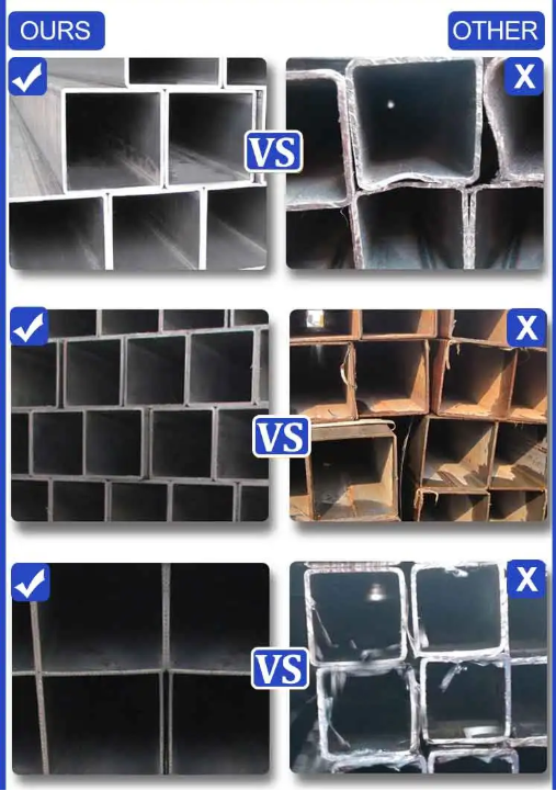 Lae koolstofswart staal warm gegalvaniseerde deklaag vierkantige buis4