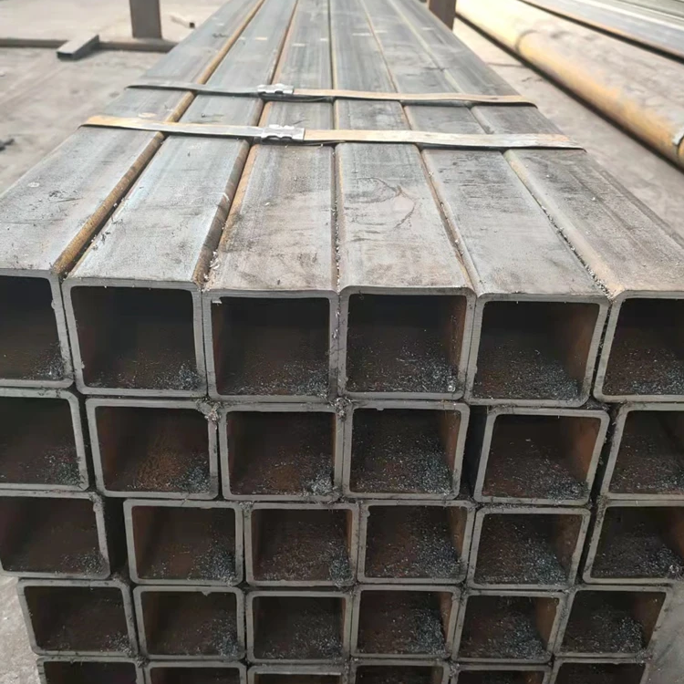 Low carbon black steel hot dip galvanized coating square tube2